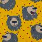 Preview: Baumwolljersey Furry Faces by Käselotti-Bären auf gelb