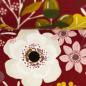 Preview: Sweat TORONTO angeraut - Blumen und Eicheln auf rot