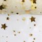 Preview: Foliendruck-Organza JUSSI Swafing mit goldenen Sternen Creme