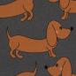 Preview: Dekostoff The Happy Canvas Story by Cherry Picking Canvas Dackel