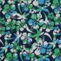 Preview: Polojersey Malta Swafing, Blumen  weiß, grün auf blau
