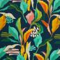 Preview: Polojersey Malta, Swafing, bunte Blumen auf blau