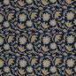 Preview: Dekostoff Swafing Retro Flowers by Emjo dunkelblau,Senf