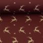 Preview: Baumwollstoff BJÖRN Swafing Rentiere Bordeaux