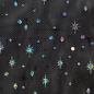 Preview: Tüll Elsa schwarz mit Sternen