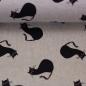 Preview: Dekostoff Toni, Leinenoptik, Katzen