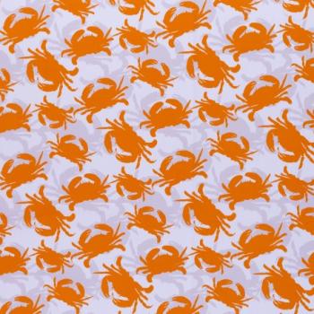 Crab Mates by jolijou, Baumwolle Webware, Krabben orange