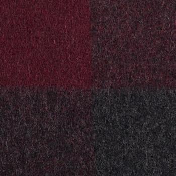 Flanell Tweed LUIGI - Karo - bordeaux  *Made in Italy *- SWAFING