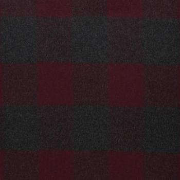 Flanell Tweed LUIGI - Karo - bordeaux  *Made in Italy *- SWAFING