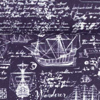 Dekostoff, Canvas RINTELN - Maritim, Kompass, Schiff