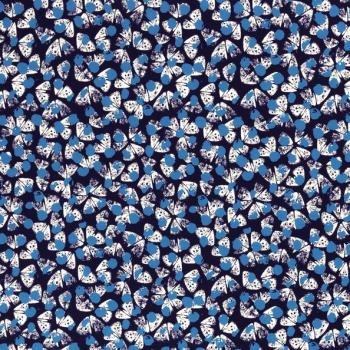 Viskosejersey SELINA- Swafing - Blüten auf blau