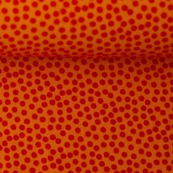 Baumwolljersey JORIS - Punkte orange