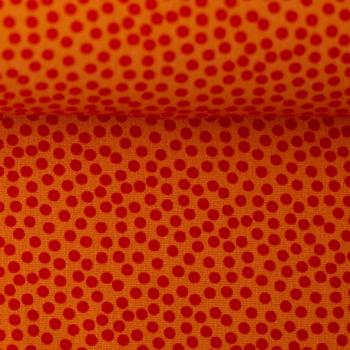 Baumwolljersey JORIS - Punkte orange