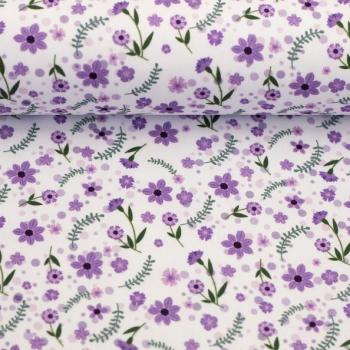 Baumwollstoff TARRENZ Swafing - Blumen lila