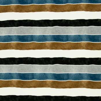 Baumwolljersey Swafing - Cats and dogs by Sabine Marshall - Kombistoff Ringel blau