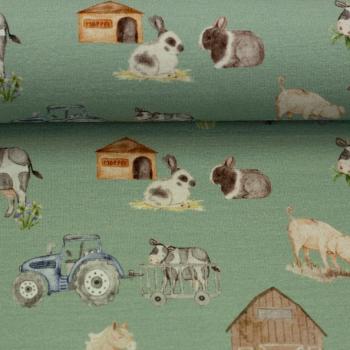 Baumwolljersey Swafing - Farm by Christiane Zielinski Bauernhof