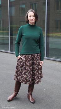 French Terry Swafing Esther - Schwarz Retro