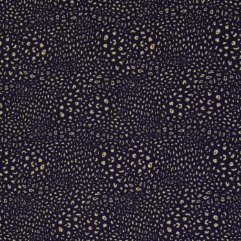 Baumwolljersey Leske Leoprint auf aubergine