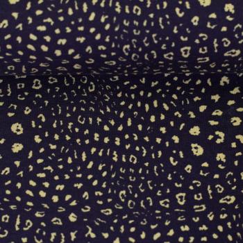 Baumwolljersey Leske Leoprint auf aubergine
