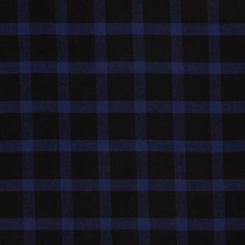 Flanell Maverick Swafing - Blau-Schwarz