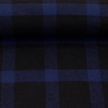 Flanell Maverick Swafing - Blau-Schwarz