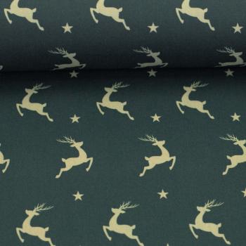 Baumwollstoff BJÖRN Swafing Rentiere blau