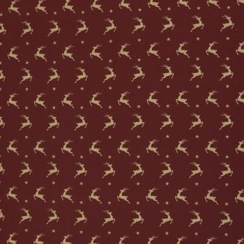 Baumwollstoff BJÖRN Swafing Rentiere Bordeaux