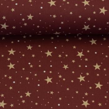 Baumwollstoff BJÖRN Swafing Sterne Bordeaux