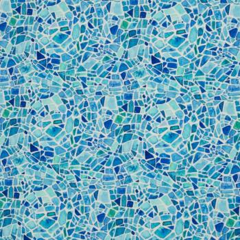 Baumwolljersey Swafing THEO Mosaik blau
