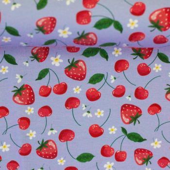 Baumwolljersey MELODY Swafing Kirschen und Erdbeeren