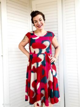 Viskosejersey SELINA- Swafing - Blüten auf blau