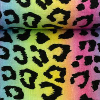 Double Slub Musselin Swafing ADELE Regenbogen Leo