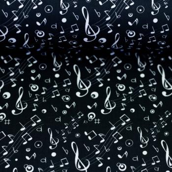 Baumwollstoff TIM Noten und Notenlinien