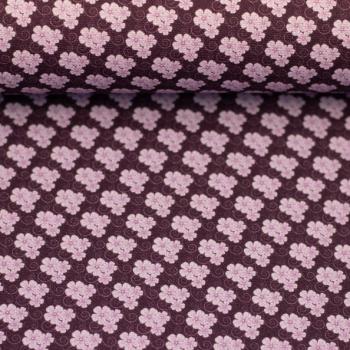 Baumwollstoff ELSE Blumen auf violett