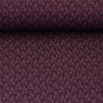 Baumwollstoff ELSE Blumenornamente violett