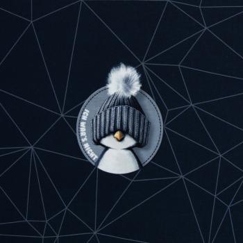 Sweat Panel ON THE ROCKS - Pinguin Swafing ca. 95 cm