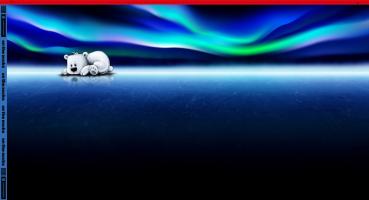 Sweat Panel ON THE ROCKS -Swafing ca. 95 cm - EISBÄR POLARLICHTER