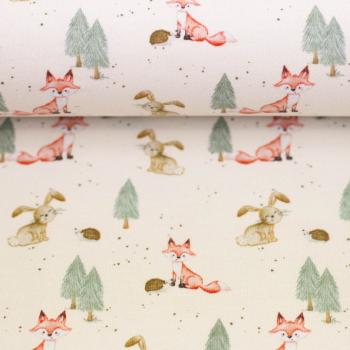 French Terry WALDFREUNDE BY SABINE MARSCHALL Swafing Waldtiere