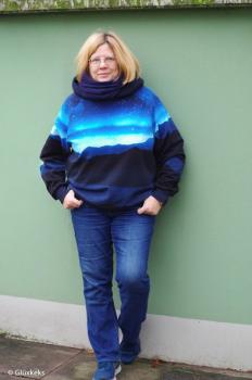 Sweat Panel ON THE ROCKS -Swafing ca. 95 cm - Eisbär blau