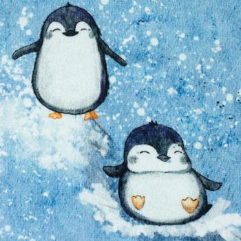 French Terry Swafing ARCTIC by Christiane Zielinski Pinguine