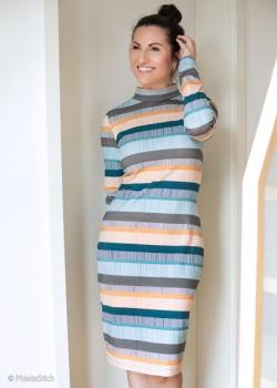 Baumwolljersey Swafing Cozy Stripes by lycklig design petrol