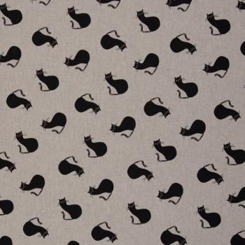 Dekostoff Toni, Leinenoptik, Katzen