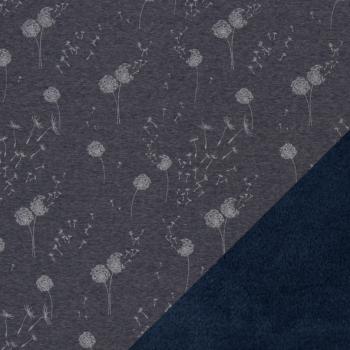 Alpenfleece LEAH Swafing Pusteblumen auf rauchblau