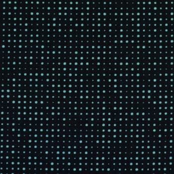 Baumwollstoff Hitech Punkte mint auf schwarz