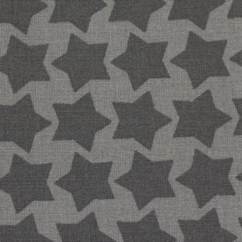 Beschichtete Baumwolle Dekostoff Swafing Staaars Sterne grau-schwarz
