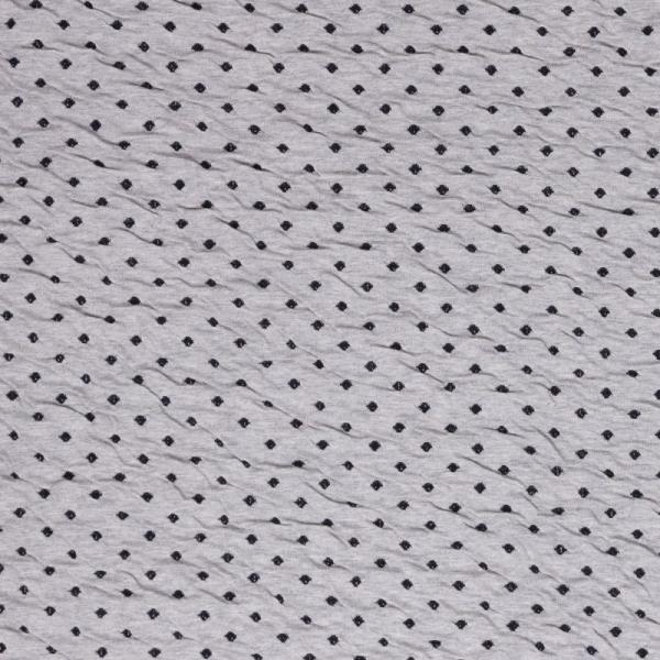 Doubleface-Jacquardjersey MARTEN mit Punkten - schwarz
