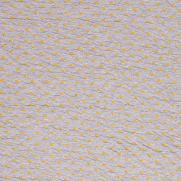 Doubleface-Jacquardjersey MARTEN mit Punkten-gelb