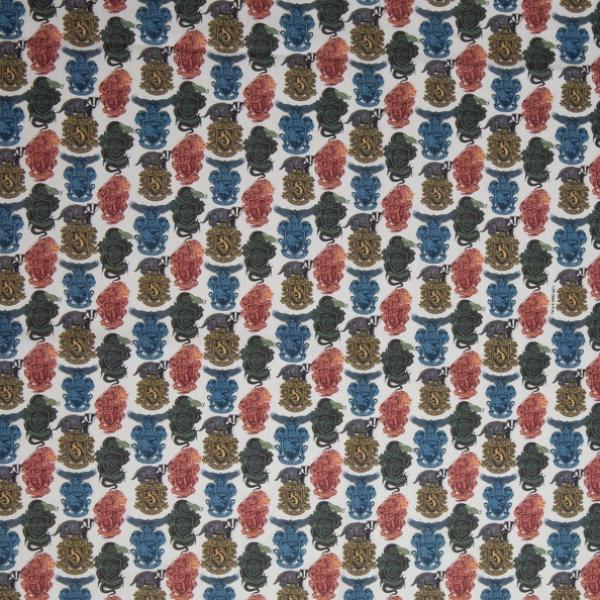Canvas/Dekostoff Harry Potter Wappen bunt