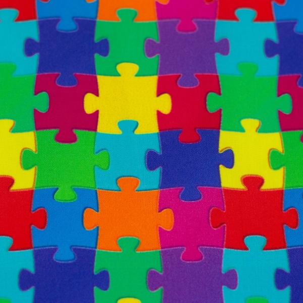 Baumwollstoff Henry Puzzle