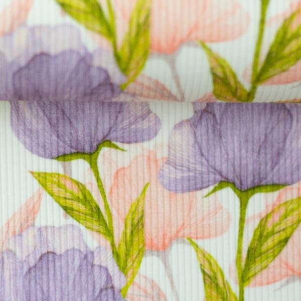 Rippjersey Marie Swafing Blumen lila